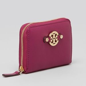 NEW! Tory Burch Amanda Leather Zip Coin Purse